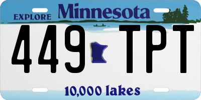 MN license plate 449TPT