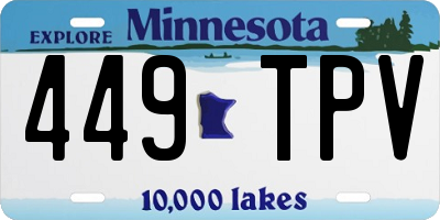 MN license plate 449TPV