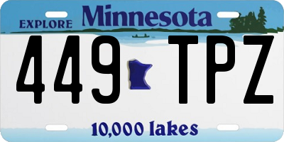 MN license plate 449TPZ