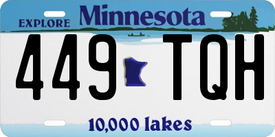 MN license plate 449TQH