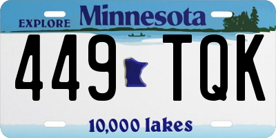 MN license plate 449TQK