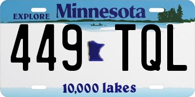MN license plate 449TQL
