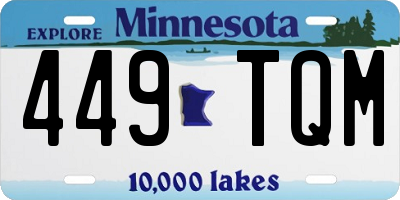 MN license plate 449TQM
