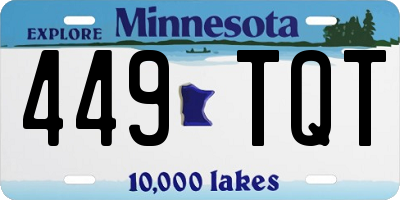 MN license plate 449TQT