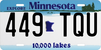 MN license plate 449TQU