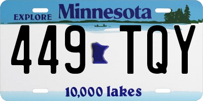 MN license plate 449TQY