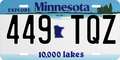 MN license plate 449TQZ