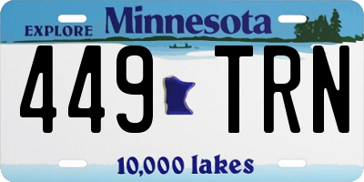 MN license plate 449TRN
