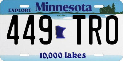 MN license plate 449TRO