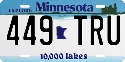 MN license plate 449TRU