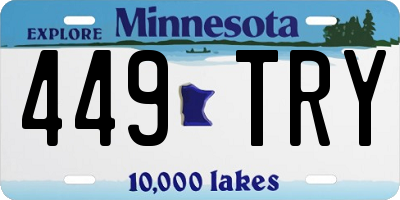 MN license plate 449TRY