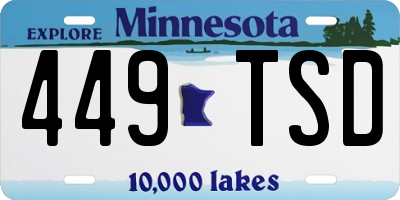 MN license plate 449TSD