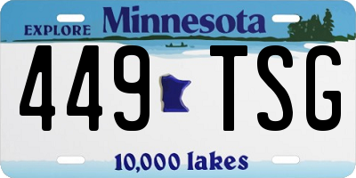 MN license plate 449TSG