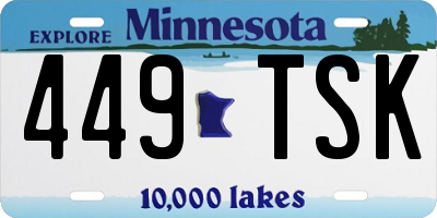 MN license plate 449TSK