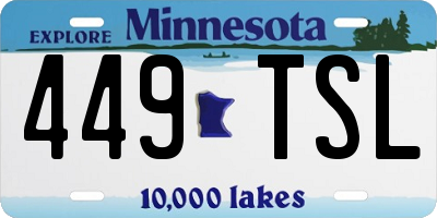 MN license plate 449TSL