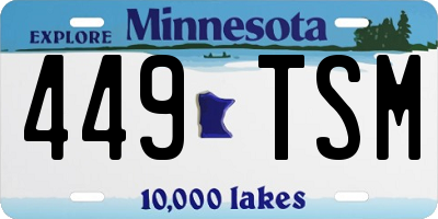 MN license plate 449TSM