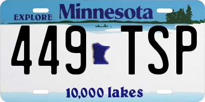 MN license plate 449TSP