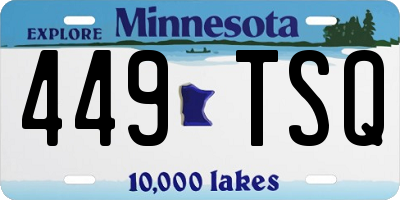 MN license plate 449TSQ