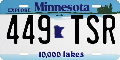 MN license plate 449TSR