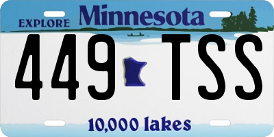 MN license plate 449TSS