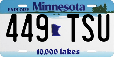 MN license plate 449TSU
