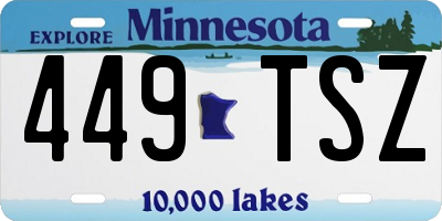 MN license plate 449TSZ