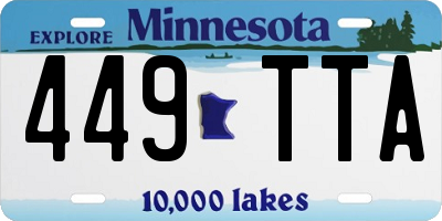 MN license plate 449TTA