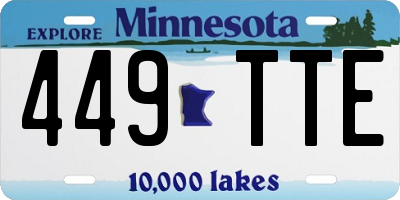 MN license plate 449TTE