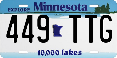 MN license plate 449TTG