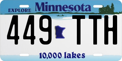 MN license plate 449TTH