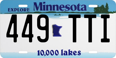 MN license plate 449TTI