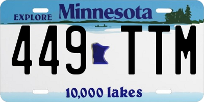 MN license plate 449TTM