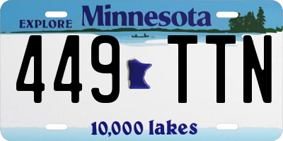 MN license plate 449TTN