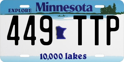 MN license plate 449TTP