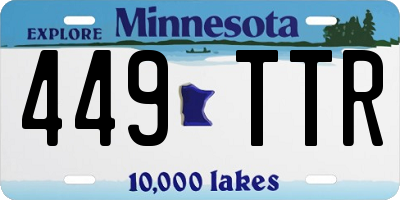 MN license plate 449TTR