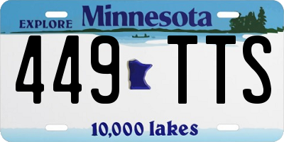 MN license plate 449TTS