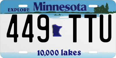 MN license plate 449TTU