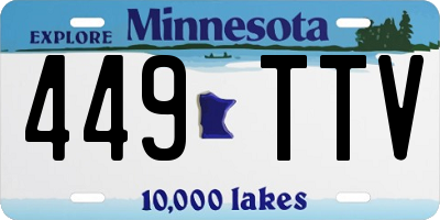 MN license plate 449TTV