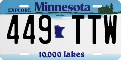 MN license plate 449TTW