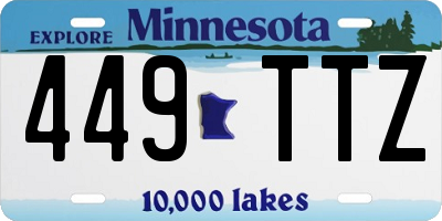 MN license plate 449TTZ
