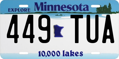 MN license plate 449TUA