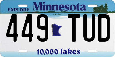 MN license plate 449TUD