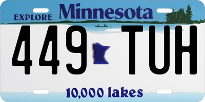 MN license plate 449TUH
