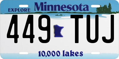 MN license plate 449TUJ
