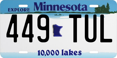 MN license plate 449TUL