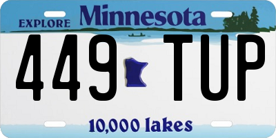 MN license plate 449TUP