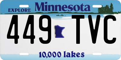 MN license plate 449TVC