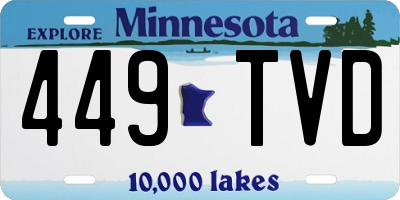 MN license plate 449TVD