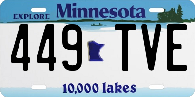 MN license plate 449TVE
