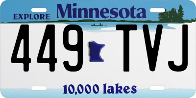 MN license plate 449TVJ